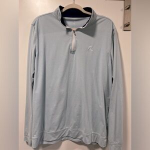 Rhoback Riva Heather Stripe Performance Q-Zip